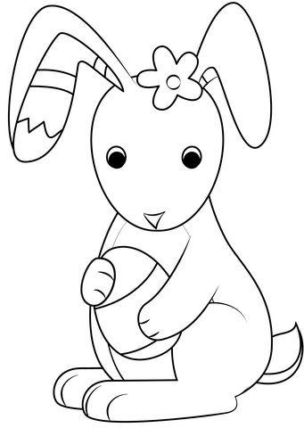 Easter Bunny Coloring Page